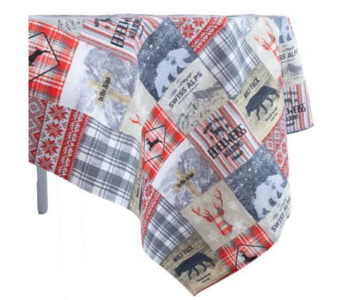 Laudlina WINTER 170x170cm, talv ja loomad, 50% puuvill, 50% polüester, kangas 454