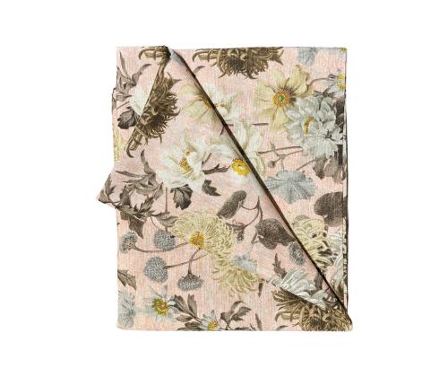 Laudlina LONETA NEW 136x220cm, roosa krüsanteem, 50% polüester, 50% puuvill, kangas 473