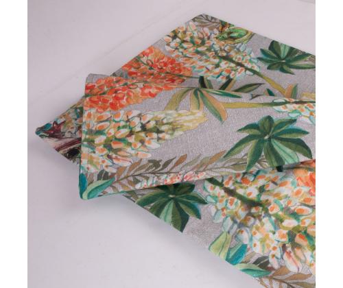 Laudlina LONETA NEW 136x220cm, lilled ja konnad, 50% polüester, 50% puuvill, kangas 484