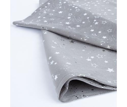 Linik GLORY 2, 45x116cm, tähed hallil sametisel kangal, 100% polüester, kangas 571