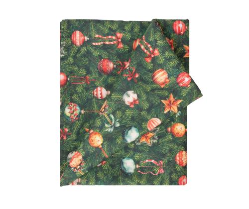 Laudlina CHRISTMAS NEW 136x220cm, jõuluehted kuusel, 50% polüester, 50% puuvill, kangas 573