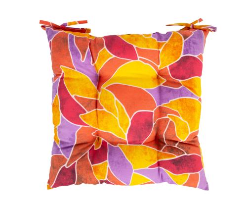 Toolipadi LONETA 40x40cm, punased lehed, 50% puuvill, 50% polüester, kangas 480