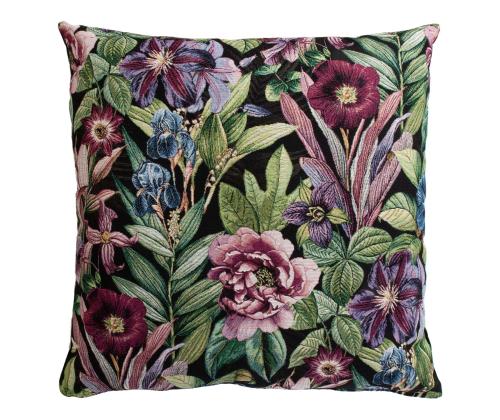 Padi HOLLY ROSE, 68x68cm, õitsvad ööd/must, 50%puuvill, 50%polüester, kangas-330/289