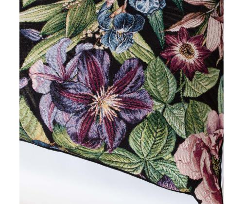 Padi HOLLY ROSE, 68x68cm, õitsvad ööd/must, 50%puuvill, 50%polüester, kangas-330/289