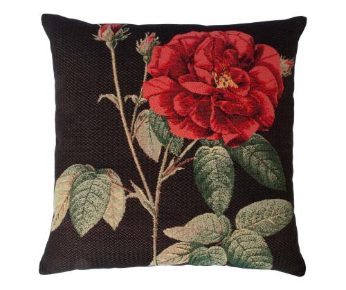 Padi HOLLY ROSE, 45x45cm, elegantne roos/must, 50%puuvill, 50%polüester, kangas-331/289.