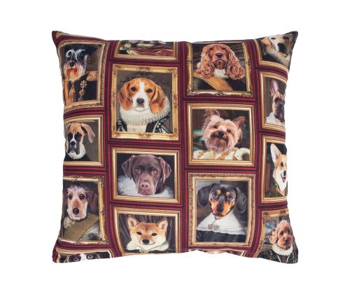 Padi HOLLY 45x45cm, lukuga, koerad raamis, 100% puuvill, kangas 438