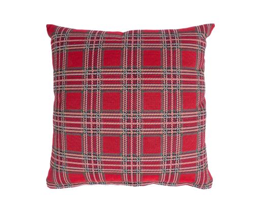 Padi HOLLY 45x45cm, lukuga, punane ruut, 50% puuvill, 50%  polüester, kangas 445