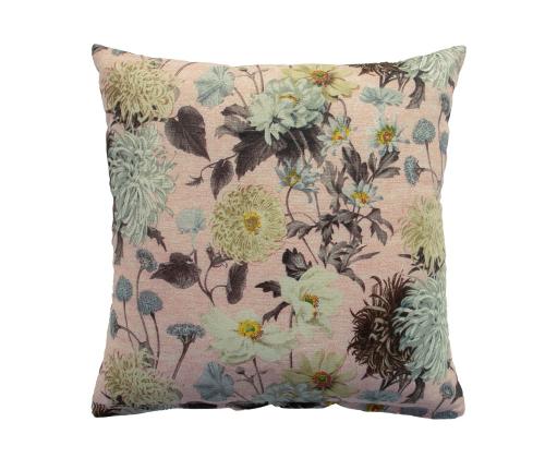 Padi LONETA NEW 45x45cm lukuga, roosa krüsanteem, 50% puuvill, 50% polüester, kangas 473