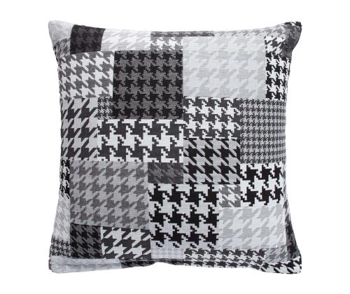 Padi HOLLY 45x45cm, lukuga, must ja valge, kangas 50% puuvill, 50% polüester, kangas 490