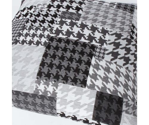 Padi HOLLY 45x45cm, lukuga, must ja valge, kangas 50% puuvill, 50% polüester, kangas 490