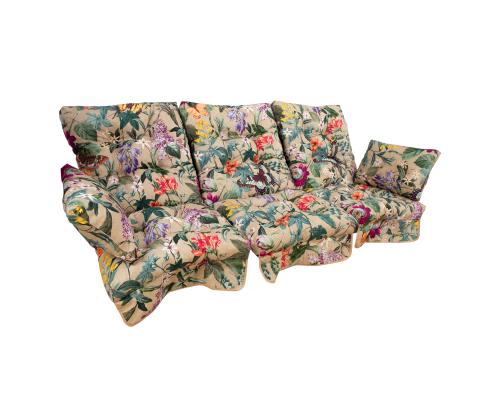 Kiigepadjad AMAZONIA 108x56x10cm/3tk, bee˛ lilleline, 100% polüester