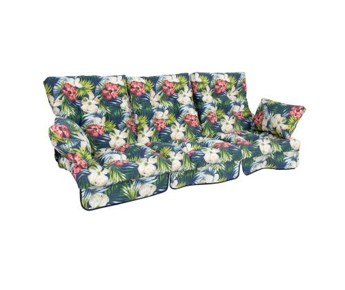 Kiigepadjad ROMA tume lillemuster, 100% polüester, kangas 472