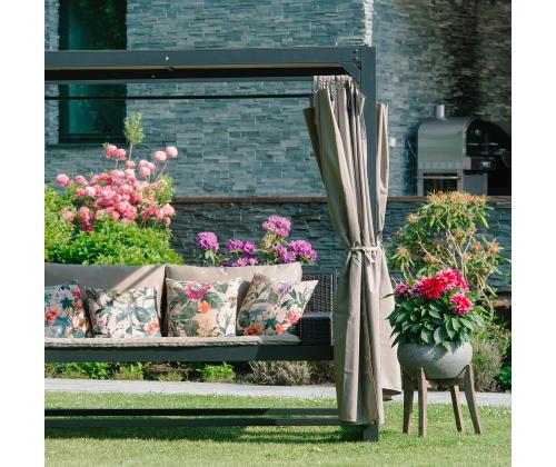 Padi AMAZONIA 45x45cm, lilled beežil põhjal, 100%puuvill, kangas 248