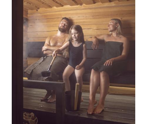 Saunakibu RENTO BROWN, 5L, alumiinium/ bambus