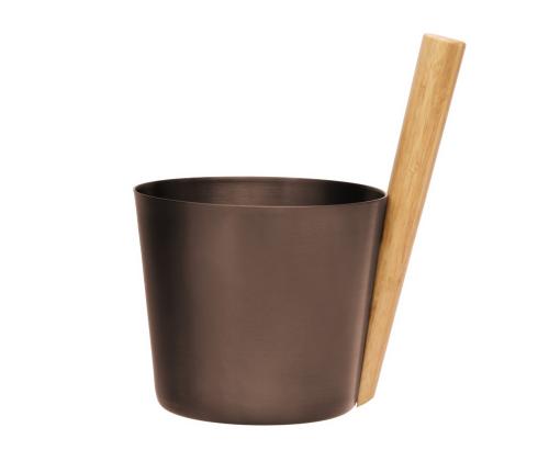 Saunakibu RENTO BROWN, 5L, alumiinium/ bambus