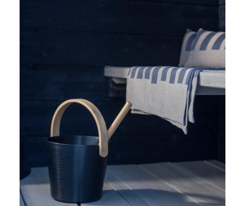 Saunaämber RENTO BLACK, 5L, alumiinium/ bambus