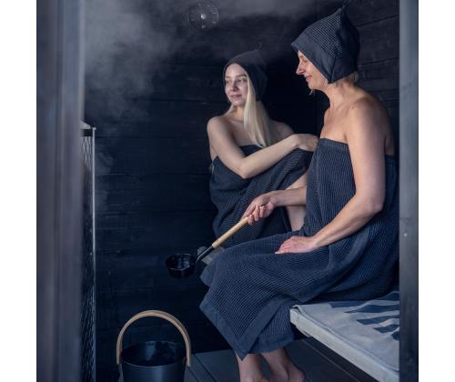 Saunaämber RENTO BLACK, 5L, alumiinium/ bambus