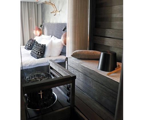 Saunaämber RENTO BLACK, 5L, alumiinium/ bambus