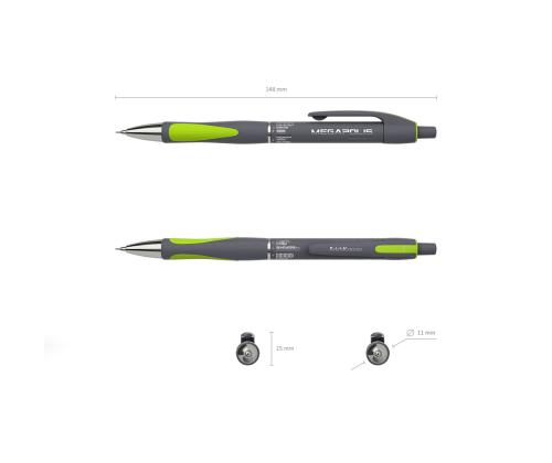 Mehaaniline harilik pliiats ERICH KRAUSE Megapolis 0,5mm metall otsaga