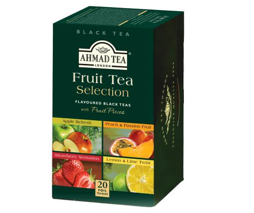 Must tee AHMAD, Klassikaline puuviljatee valik 20tk ümbrikus