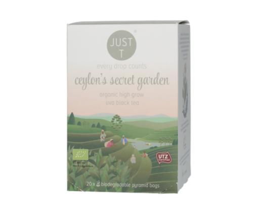 Must tee JUST T Ceylon´s Secret Garden Bio 20tk
