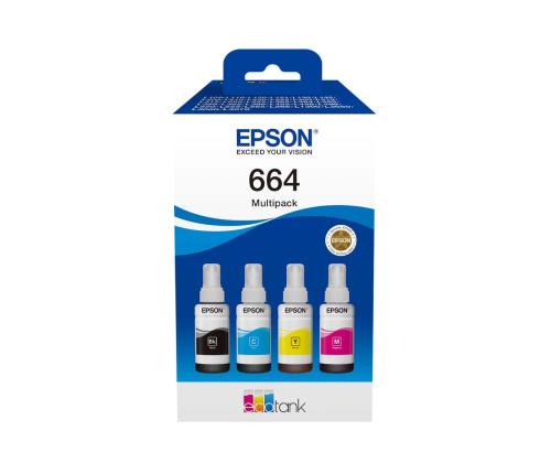 Tindikassett Epson T6646 Multipakk must ja värvid L100/L110/L120/L130 L200/L210/L220 L300/L310/L350/L355/L365/L382/L386 L455/L486 L550/L555/L5...