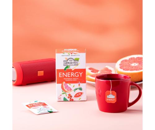 Taimetee AHMAD Energy Greip, mate ja Guarana seeme 20tk ümbrikus