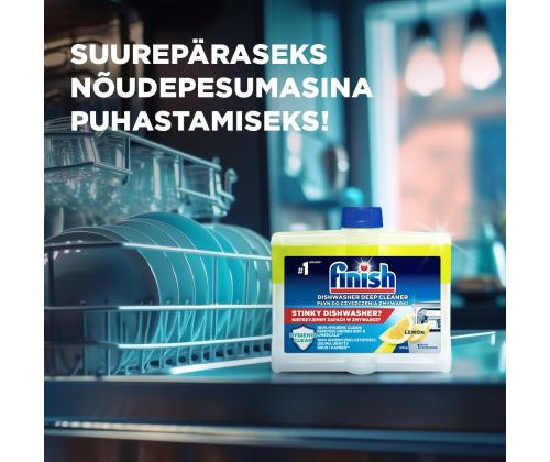 Nõudepesumasina puhastusvahend FINISH Lemon 250 ml
