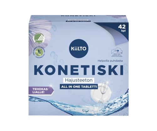 Nõudepesumasina tabletid KIILTO All in One vesilahustuvas kiles 42tk