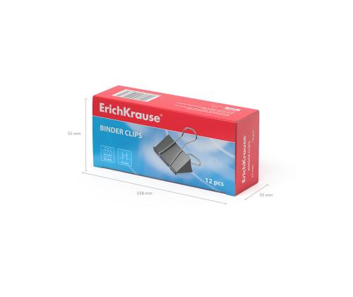 Paberiklamber 32mm must 12tk pakis ERICH KRAUSE