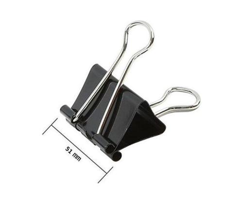 Paberiklamber 51mm must 12tk FOROFIS