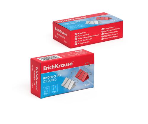 Paberiklamber ERICH KRAUSE 25mm värvilised 12tk
