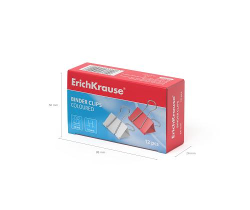 Paberiklamber ERICH KRAUSE 25mm värvilised 12tk
