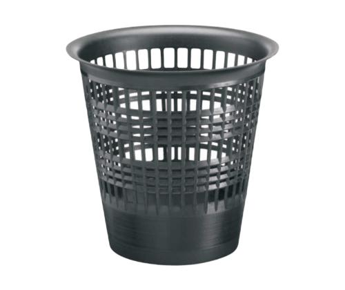 Paberikorv 10L võreline plastik must