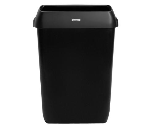 Paberikorv 50L must KATRIN (seinakinnitusega)