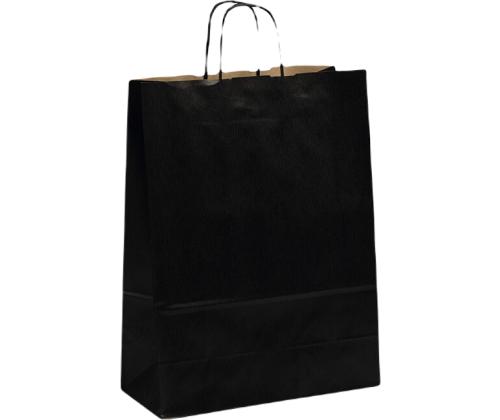 Paberkott, lameda musta sangaga, 320x140x420 mm, 80 gsm, must