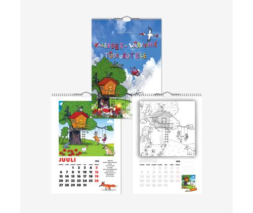 Seinakalender Kalender-Värvivihik Tüdrukutele (U. Nemvalts) 2911446000