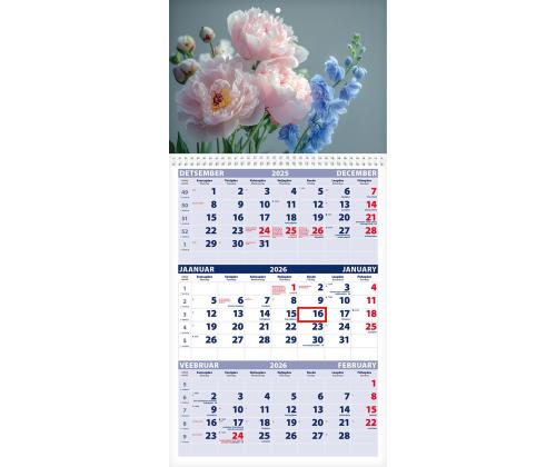 Seinakalender TRIO, avatud mõõt 297x630mm (PILT nr. 6) 00321/40224