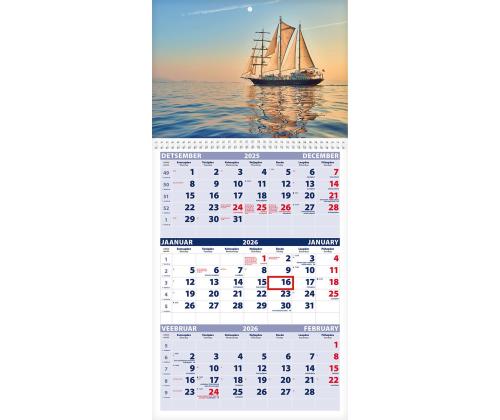 Seinakalender TRIO, avatud mõõt 297x630mm (PILT nr. 14) 00321/40232