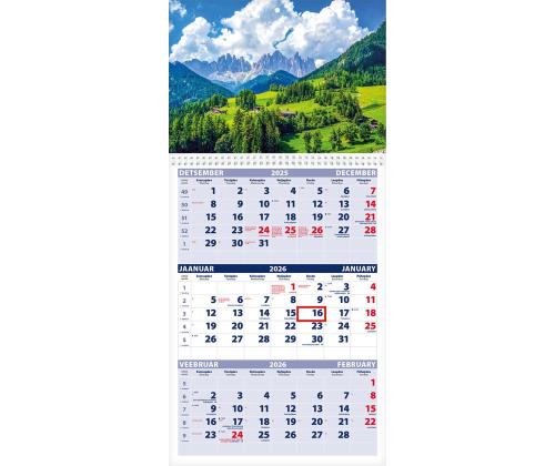Seinakalender TRIO, avatud mõõt 297x630mm (PILT nr. 16) 00321/40234
