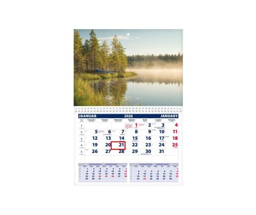 Seinakalender UNO, avatud mõõt 297x425mm (PILT nr. 15) 00320/40217