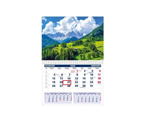 Seinakalender UNO, avatud mõõt 297x425mm (PILT nr. 16) 00320/40218