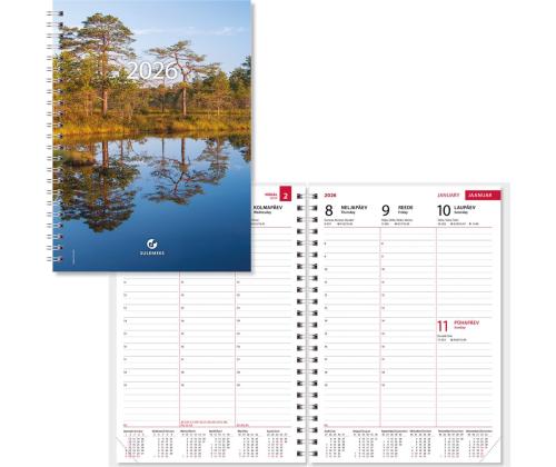 Kalendrisisu A5 nädal vertikaal spiraalköide 00054