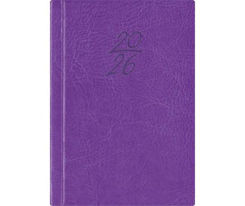 Raamatkalender Kalendermärkmik A6 PÄEV, kunstnahk (LILLA) 00029/40063