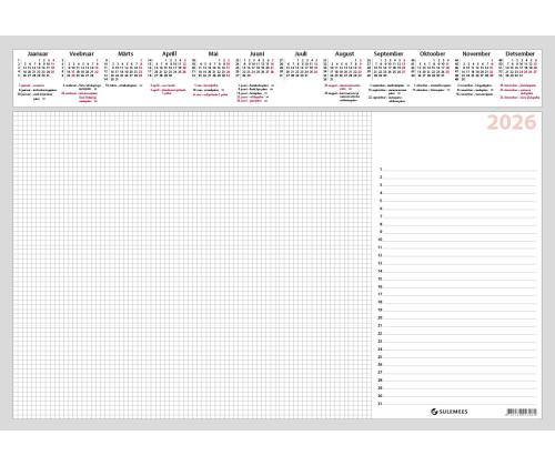 Lauakalender Laualehed 60x42cm, 12 lehte servast liimitud 00306