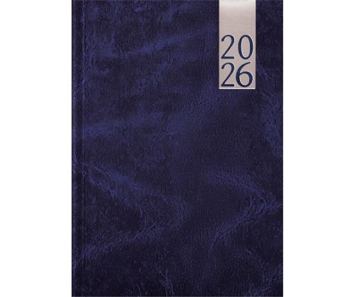 Raamatkalender PÄEV A5, kõvaköide, lederiinkaaned (TUMESININE) 00035/40029