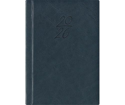 Raamatkalender Kalendermärkmik A6 PÄEV, kunstnahk (TUMESININE) 00029/40084