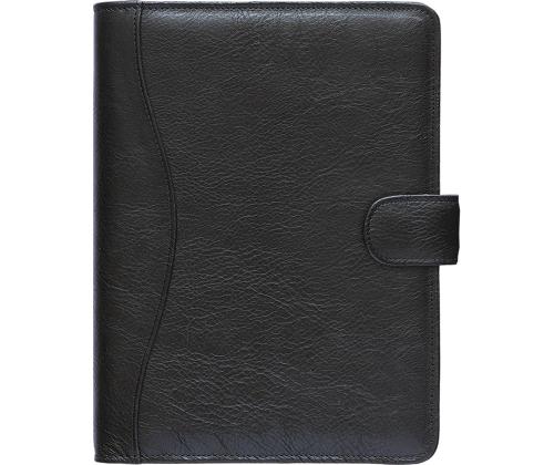 Time-Master kalender Manager A5 (70mm) NÄDAL, täisnahk (MUST) 00712/40161