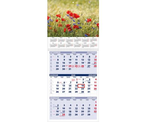 Seinakalender TRIO, avatud mõõt 297x630mm (PILT nr. 2) 00321/40220