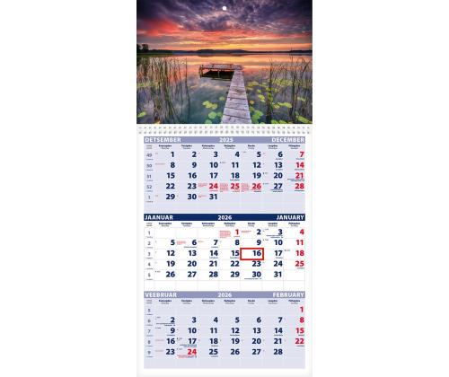 Seinakalender TRIO, avatud mõõt 297x630mm (PILT nr. 5) 00321/40223